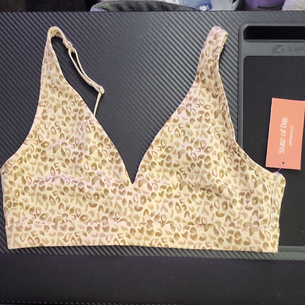 NWT State of Day Leopard Print Bralette‎ Small
